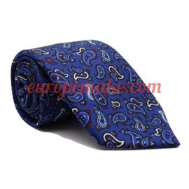 Andrew's Milano Blue Paisley Printed Jacquard Tie