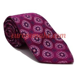 Andrew's Milano Fuchsia Patterned Satin Silk Tie